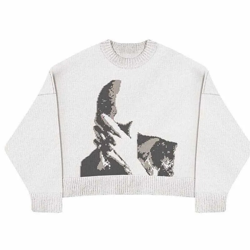 Y2K 'FO' Knitted Sweater